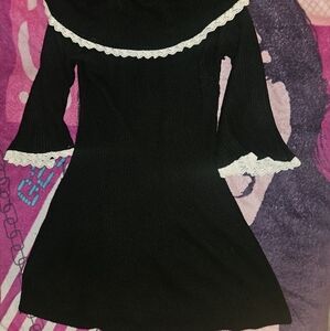 Flared fold over dress